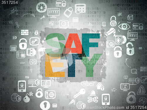 Image of Privacy concept: Safety on Digital Paper background