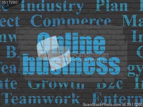 Image of Finance concept: Online Business on wall background