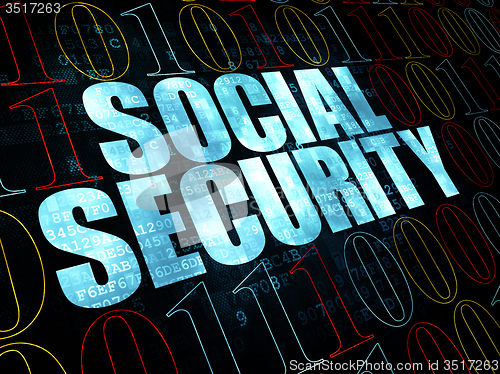 Image of Safety concept: Social Security on Digital background