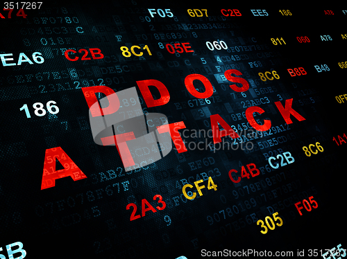 Image of Security concept: DDOS Attack on Digital background