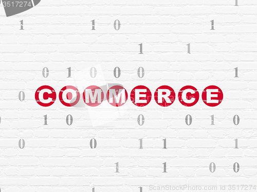 Image of Finance concept: Commerce on wall background