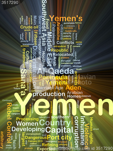 Image of Yemen background concept glowing