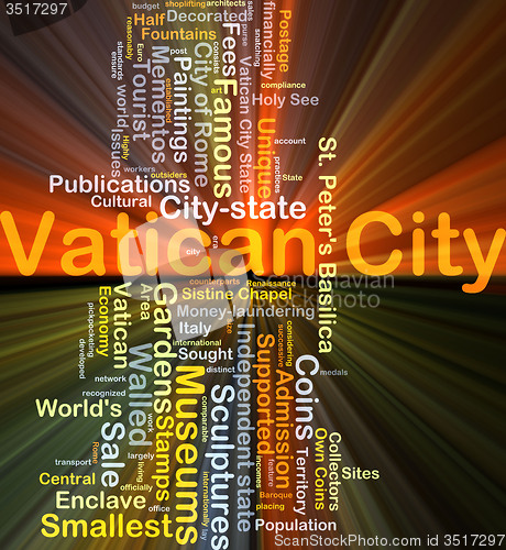 Image of Vatican City background concept glowing