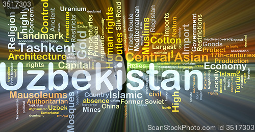 Image of Uzbekistan background concept glowing