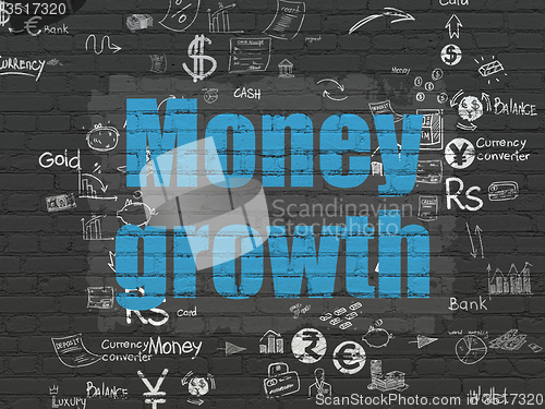 Image of Banking concept: Money Growth on wall background