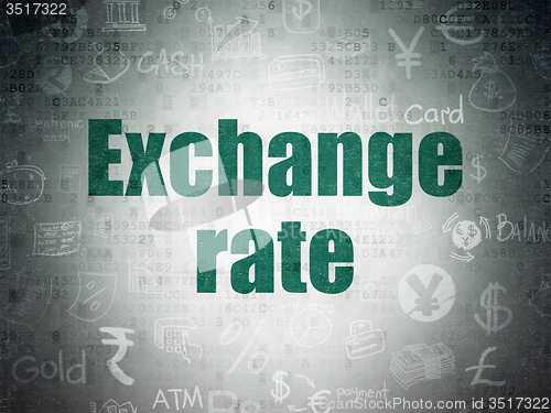 Image of Money concept: Exchange Rate on Digital Paper background
