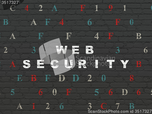 Image of Security concept: Web Security on wall background