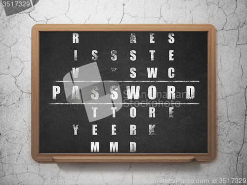 Image of Protection concept: Password in Crossword Puzzle