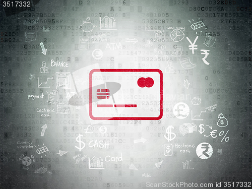 Image of Money concept: Credit Card on Digital Paper background