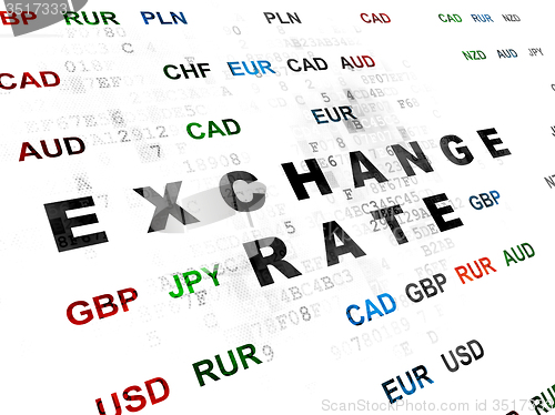 Image of Currency concept: Exchange Rate on Digital background