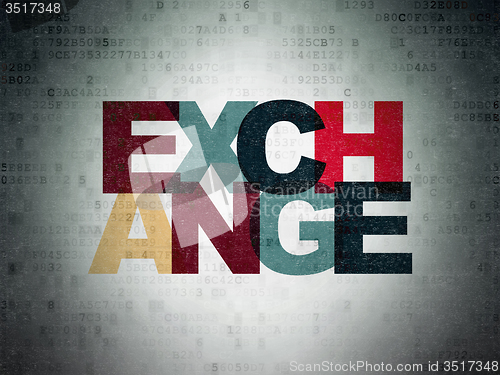 Image of Currency concept: Exchange on Digital Paper background