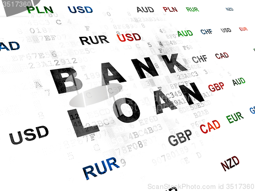 Image of Currency concept: Bank Loan on Digital background