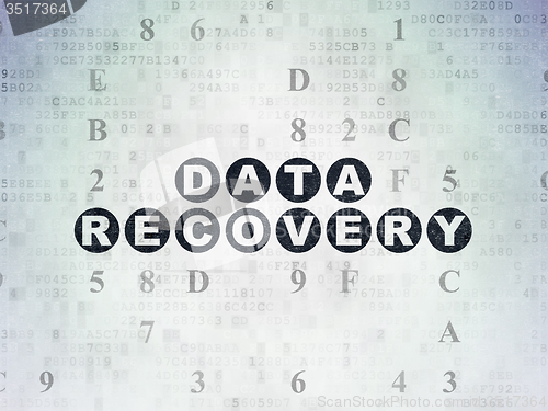 Image of Data concept: Data Recovery on Digital Paper background