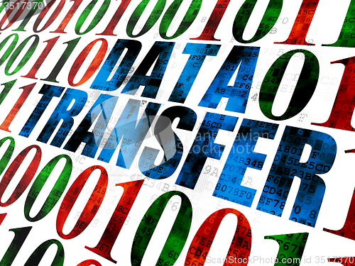 Image of Information concept: Data Transfer on Digital background