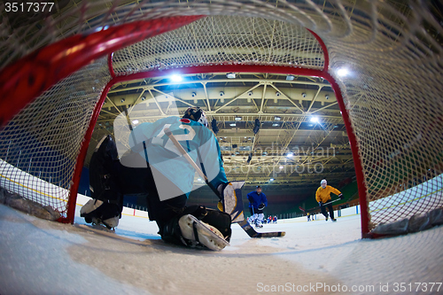 Image of ice hockey goalkeeper