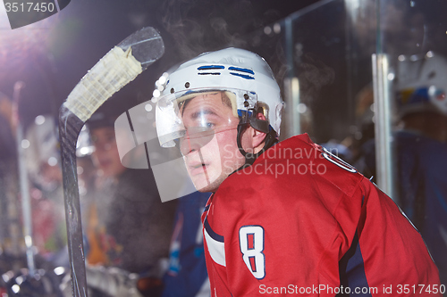 Image of ice hockey player portrait