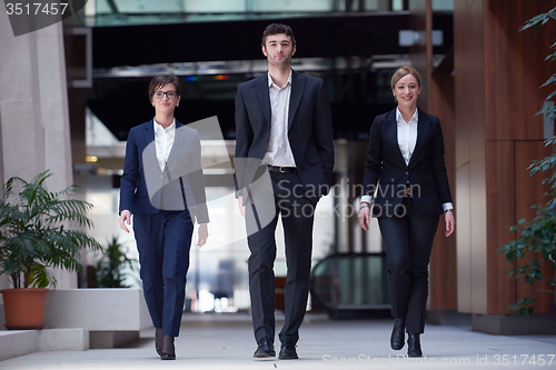 Image of business people team walking