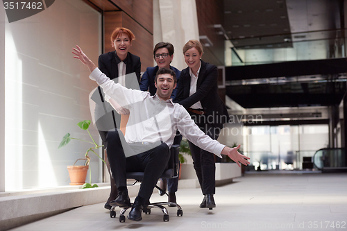 Image of business people group have fun