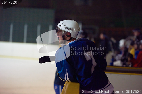 Image of ice hockey players on bench