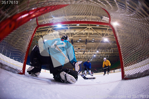 Image of ice hockey goalkeeper