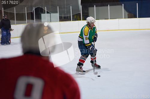 Image of ice hockey player in action