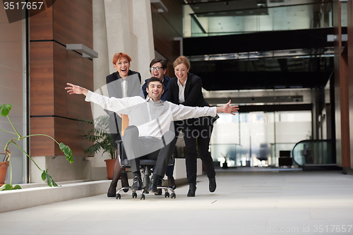 Image of business people group have fun