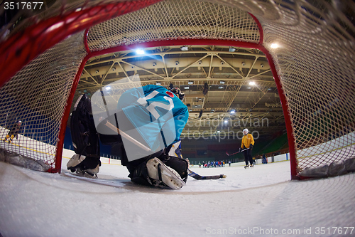 Image of ice hockey goalkeeper