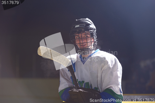 Image of ice hockey player portrait