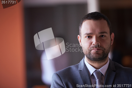 Image of young business man portrait  at modern office