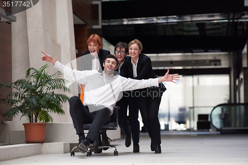 Image of business people group have fun