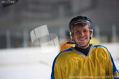 Image of ice hockey player portrait