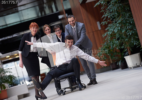Image of business people group have fun