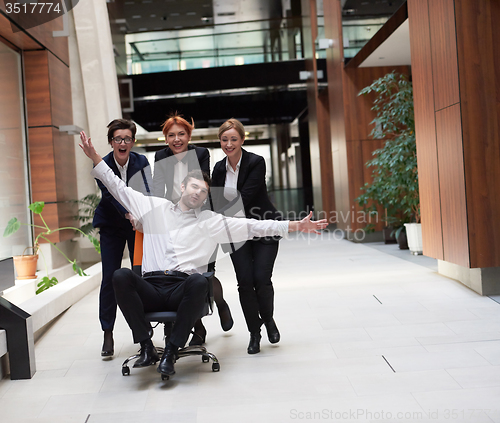 Image of business people group have fun