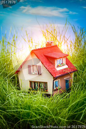 Image of House on the green grass