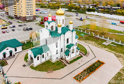 Image of Church in Tura residential district.Tyumen. Russia