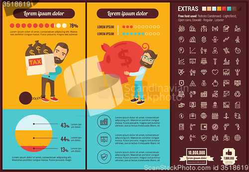 Image of Business flat design Infographic Template