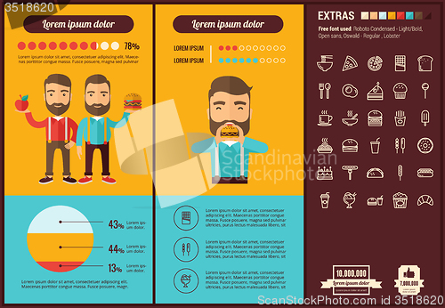 Image of Fast food flat design Infographic Template