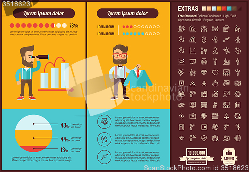 Image of Business flat design Infographic Template