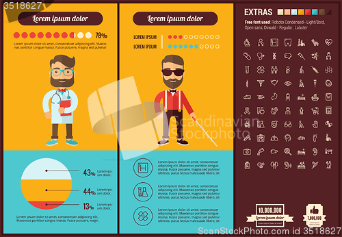 Image of Medicine flat design Infographic Template