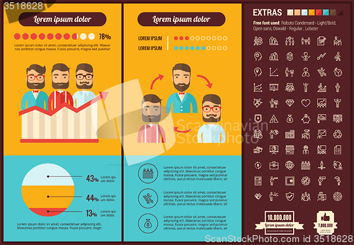 Image of Business flat design Infographic Template