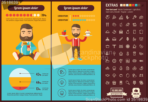 Image of Food flat design Infographic Template