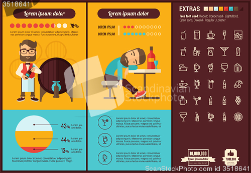 Image of Drink flat design Infographic Template