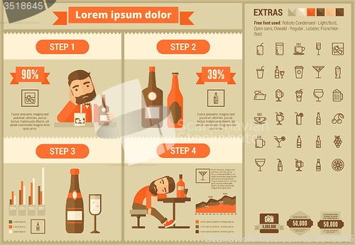 Image of Drink flat design Infographic Template