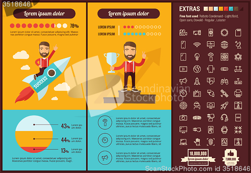 Image of Technology flat design Infographic Template