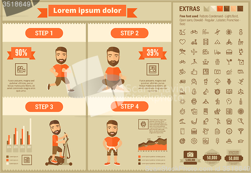 Image of Lifestyle flat design Infographic Template