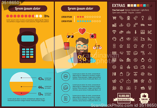 Image of Shopping flat design Infographic Template