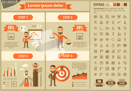 Image of Business flat design Infographic Template