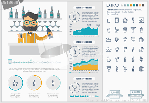 Image of Drink flat design Infographic Template