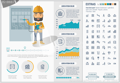 Image of Constraction flat design Infographic Template