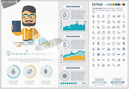 Image of Healthy Food flat design Infographic Template